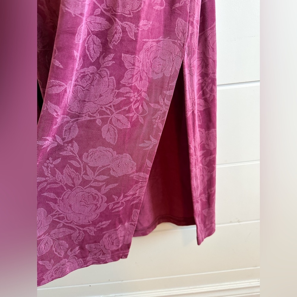 NWT - Vintage Marallis Collection Rose Print Dress in Deep Rose - Size XL - Picture 10 of 10